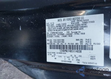 2011 Ford Mustang Gt Premium from USA, damaged, VIN 1ZVBP8CF4B5114038